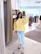 Oversized Strickpullover Gelb