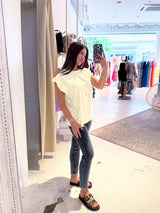 Lockeres Basic Tee Gelb