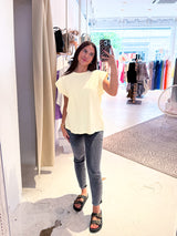 Lockeres Basic Tee Gelb