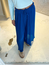 Plissee Hose Royalblau