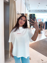 Yelene Heavy Oversized Tee Washed Warm White