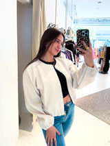 Bomberjacke Basic Beige