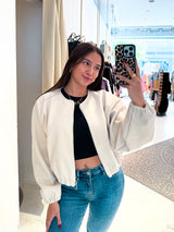 Bomberjacke Basic Beige