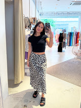 Silky Rock mit Leomuster Beige