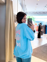 Good Vibes Only Crew Neck Hellblau