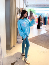 Good Vibes Only Crew Neck Hellblau