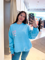 Good Vibes Only Crew Neck Hellblau