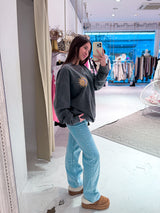 Sun & Moon Crew Neck Dunkelgrau