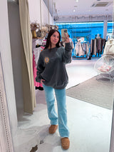 Sun & Moon Crew Neck Dunkelgrau