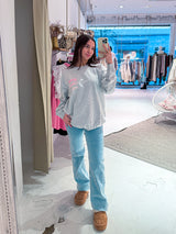 Good Vibes Only Crew Neck Hellgrau