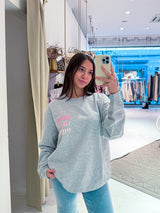 Good Vibes Only Crew Neck Hellgrau