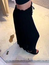 Plissee Hose Schwarz