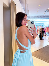 Wickel-Kleid Hellblau