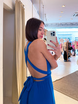 Wickel-Kleid Royalblau