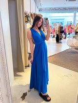 Wickel-Kleid Royalblau