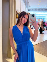 Wickel-Kleid Royalblau