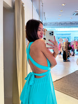 Wickel-Kleid Türkis