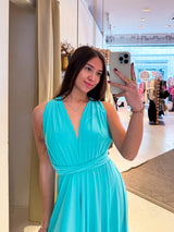 Wickel-Kleid Türkis