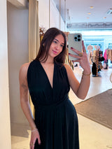 Wickel-Kleid Schwarz