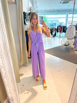 Plissee Jumpsuit Flieder