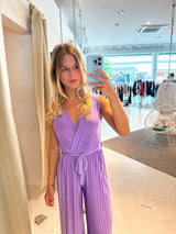 Plissee Jumpsuit Flieder