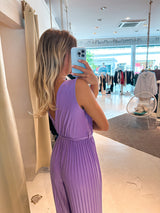 Plissee Jumpsuit Flieder