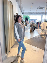 Steppweste Hellgrau