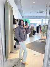 Kurze Winterjacke Taupe