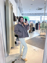Kurze Winterjacke Taupe