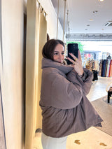 Kurze Winterjacke Taupe