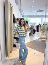 Wide Leg Extra Long Jeans Cut Hellblau