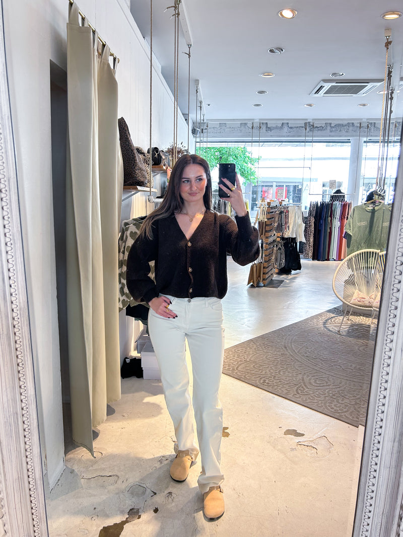 Strickjacke Braun