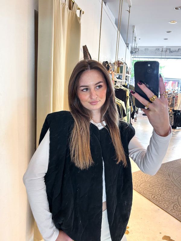 Steppweste Schwarz
