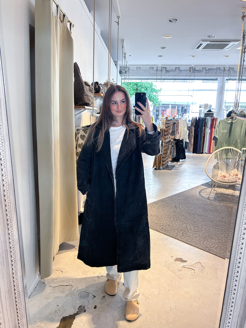 Jeans Mantel Schwarz