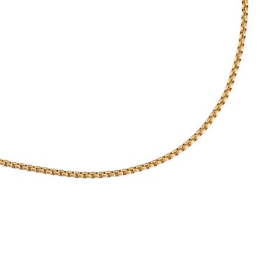 Simple Round Chain 9.0 Edelstahl Kette Gold