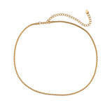 Simple Round Chain 9.0 Edelstahl Kette Gold