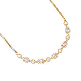 Perfect Diamonds in Chain Edelstahl Halskette Gold