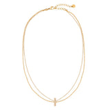 Mini Diamond Ring Edelstahl Halskette Gold