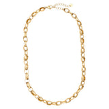 Ovale Gliederkette Edelstahl Halskette Gold