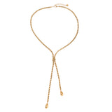 Chain With Drop Edelstahl Halskette Gold