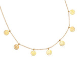 Viele kleine Smileys Edelstahl Halskette Gold