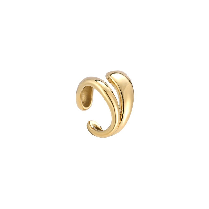 Kreis Edelstahl Earcuff Gold