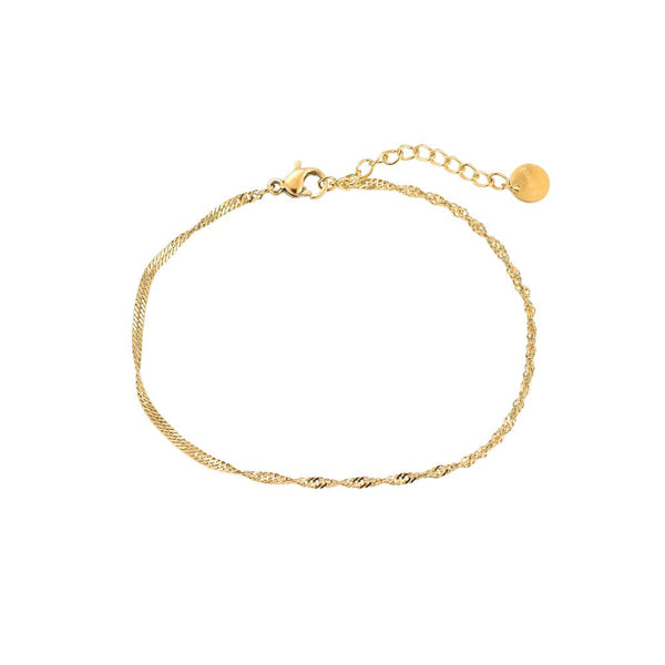 Spiral Links Edelstahl Armband Gold