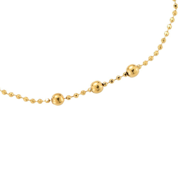 Seperated Sphere Trio Edelstahl Armband Gold