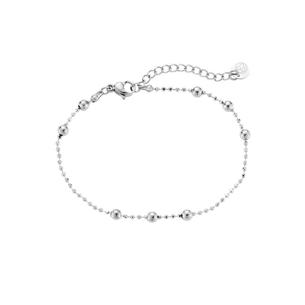 Seperated Sphere Trio Edelstahl Armband Silber