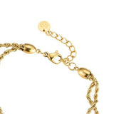 Twisting Chain Hug Edelstahl Armband Gold