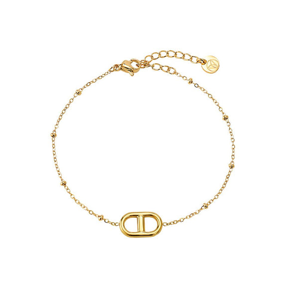 Elegant Form Edelstahl Armband Gold