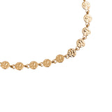Unregelmäßige kleine Scheibe Edelstahl Armkette Gold