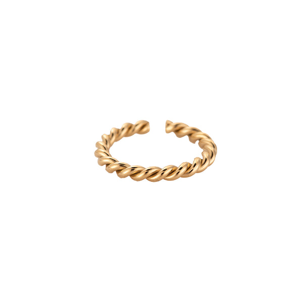 Twisted 2.0 Edelstahl Ring Gold