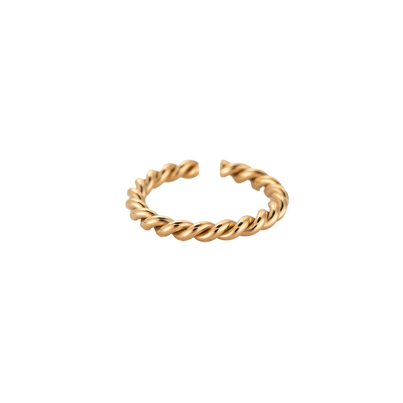 Twisted 2.0 Edelstahl Ring Gold